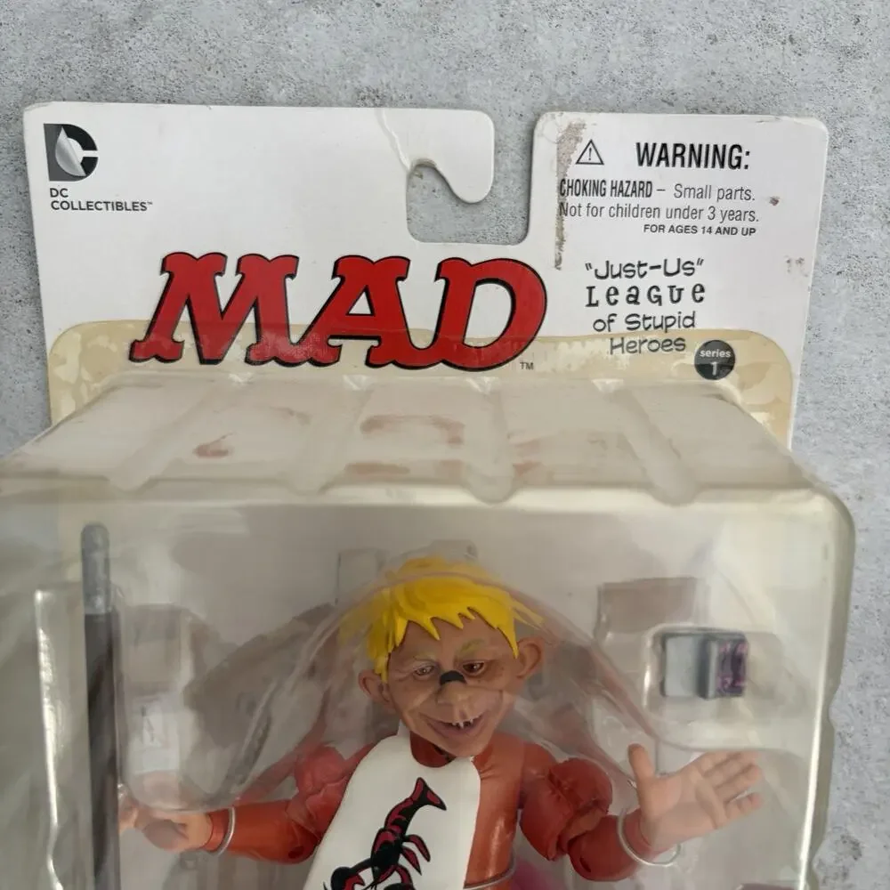 DC MAD Just Us League of Stupid Heroes Alfred E. Neuman Aquaman Action Figure